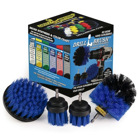 Drill Brush Power Scrubber By Useful Products 5 in W 5 in L Brush, Blue B-42OS-2L-QC-DB